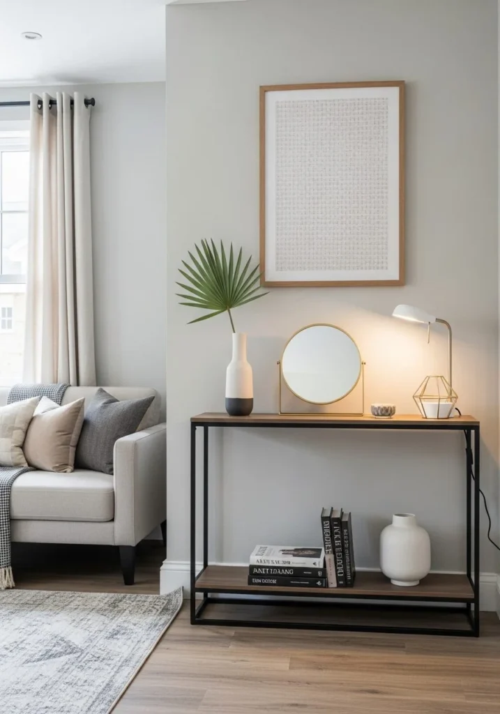 Slim Console Table Styling