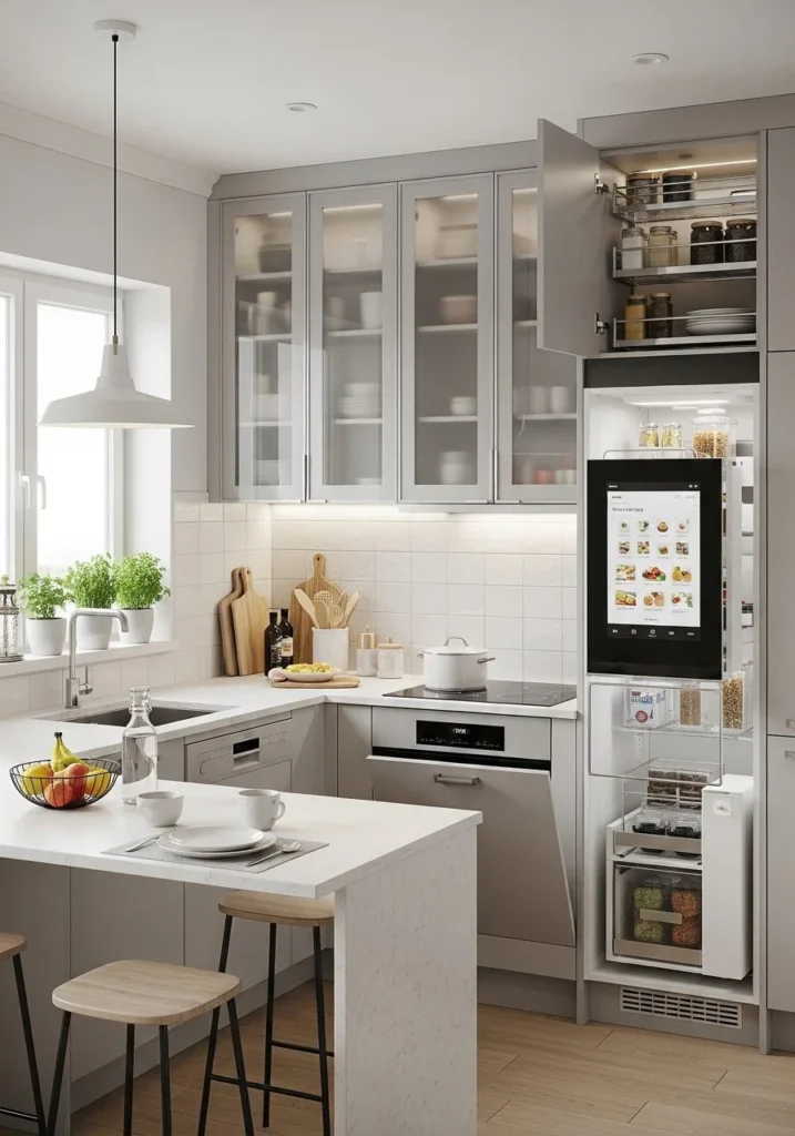 Smart Storage Cabinets for Maximum Functionality Modern Kitchen Decor Ideas for Small Spaces
