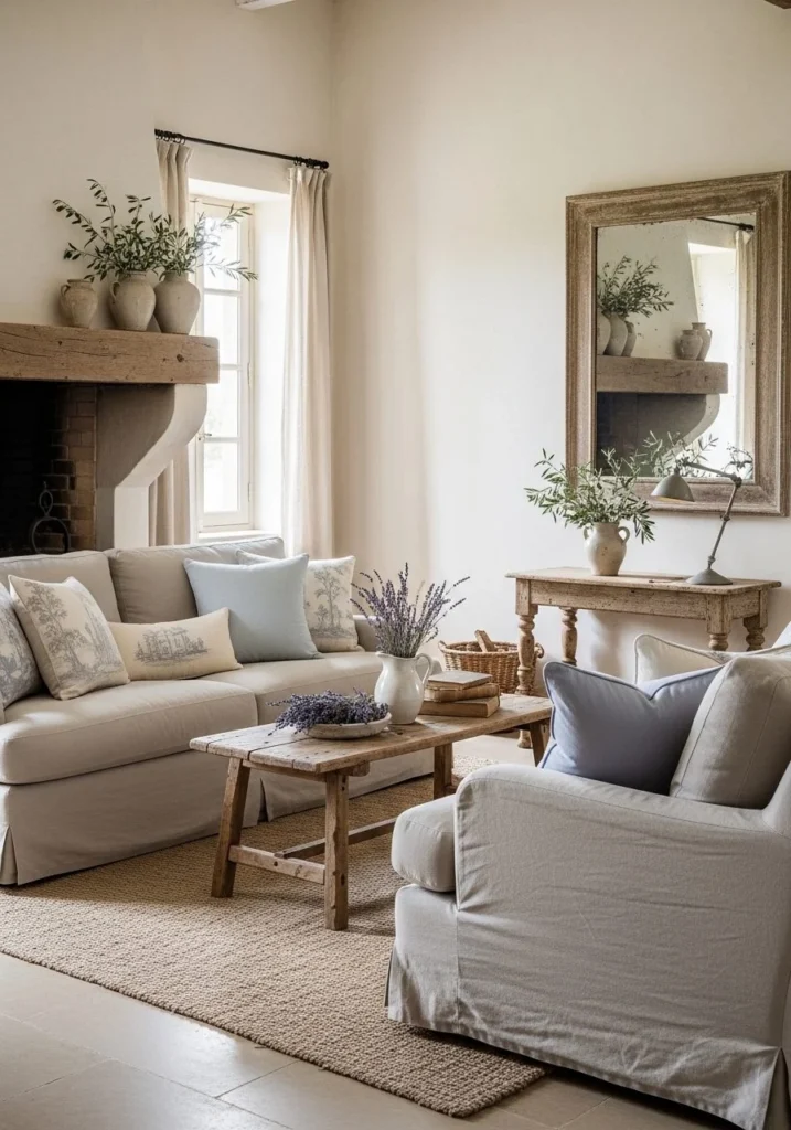 Soft Beige Sofas for Neutral Provence Foundation