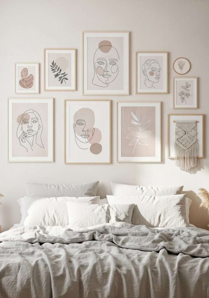 Soft Neutral Gallery Wall