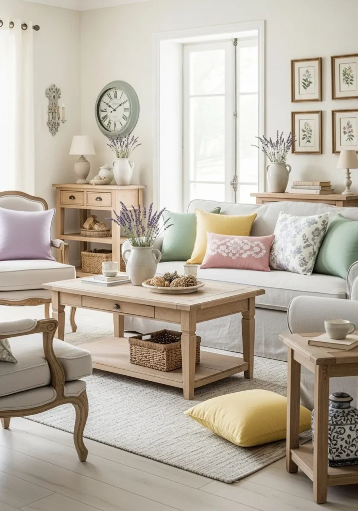 Soft Pastel Accents for Subtle Provence Color Harmony