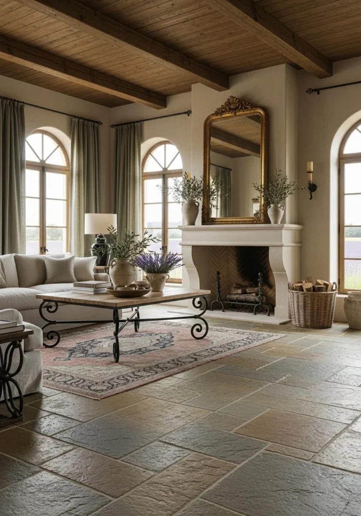 Stone Flooring for Timeless Rustic Foundation