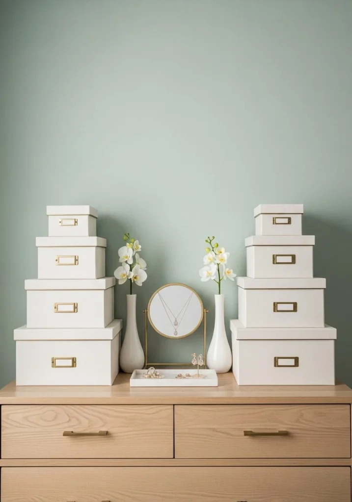 Symmetry + Storage Boxes for Clean Organization