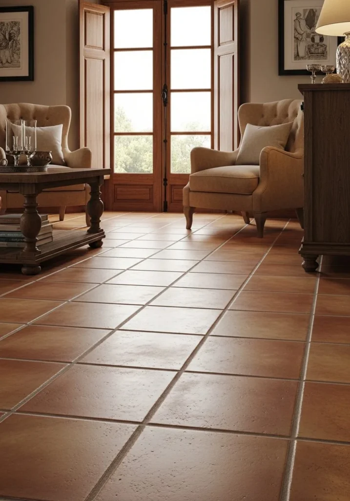 Terracotta Flooring Warm Foundation Design