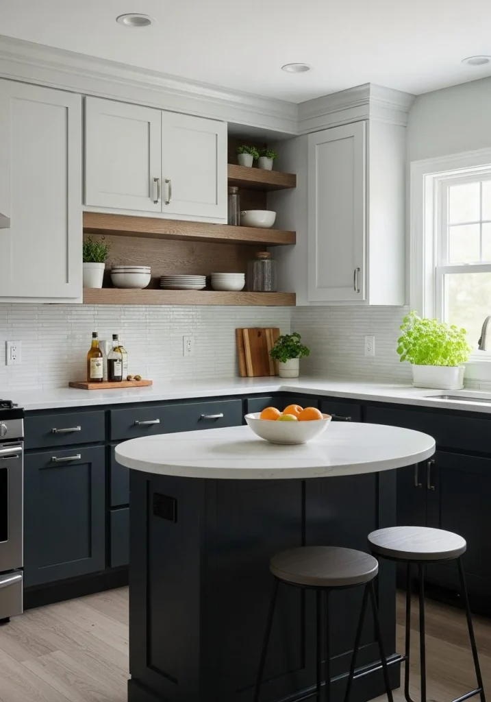 Two-Tone Cabinets for Visual Depth