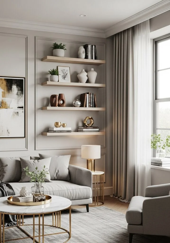 Use Floating Shelves for Smart Storage