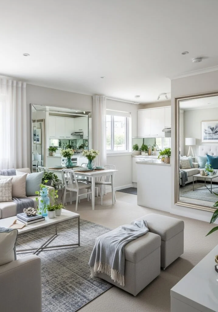 Use Mirrors to Double the Space