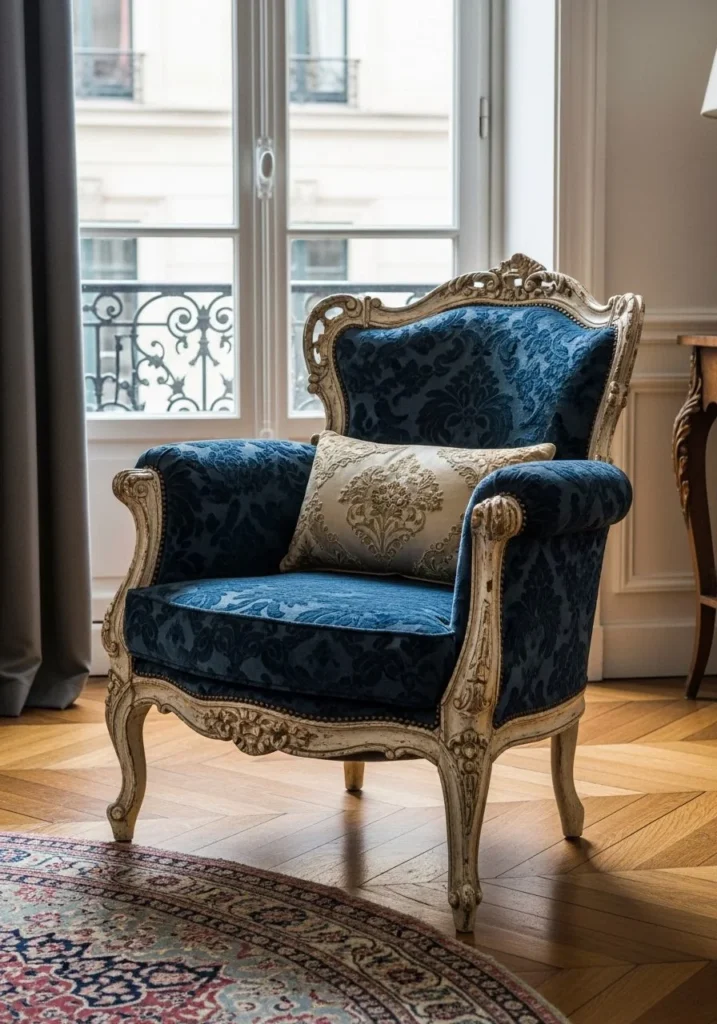 Vintage French Armchair Accent Seating