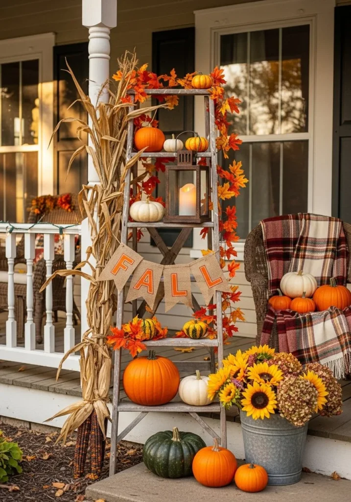 Vintage Ladder Decor Display