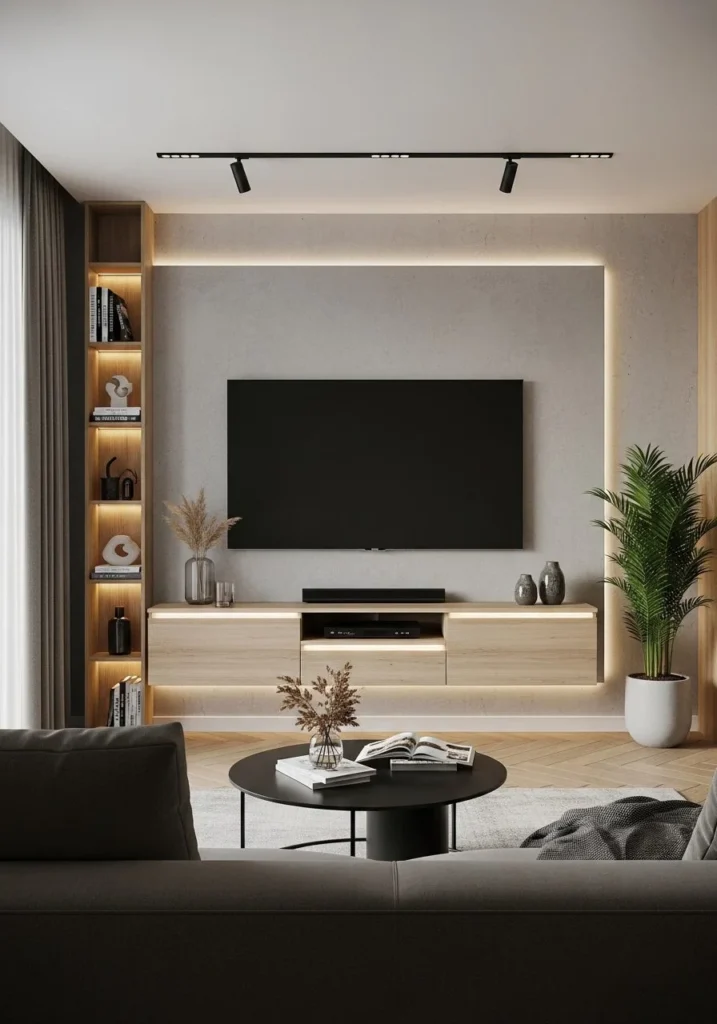 Wall-Mounted TV Setup