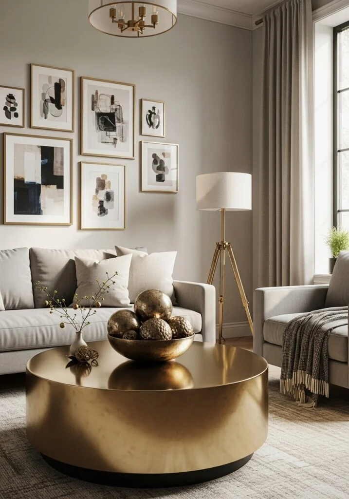 Warm Metallic Accents