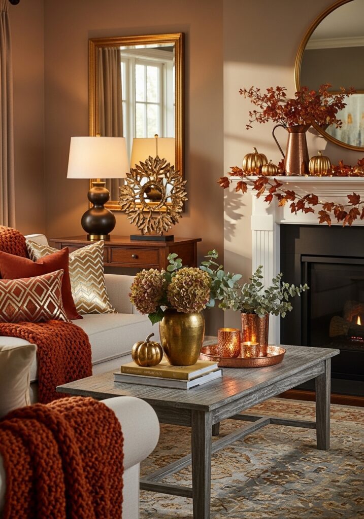 Warm Metallic Accents