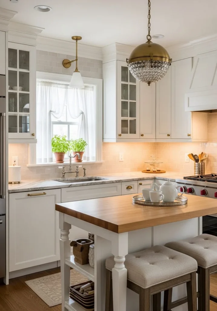 White & Warm Neutral Kitchen Glow