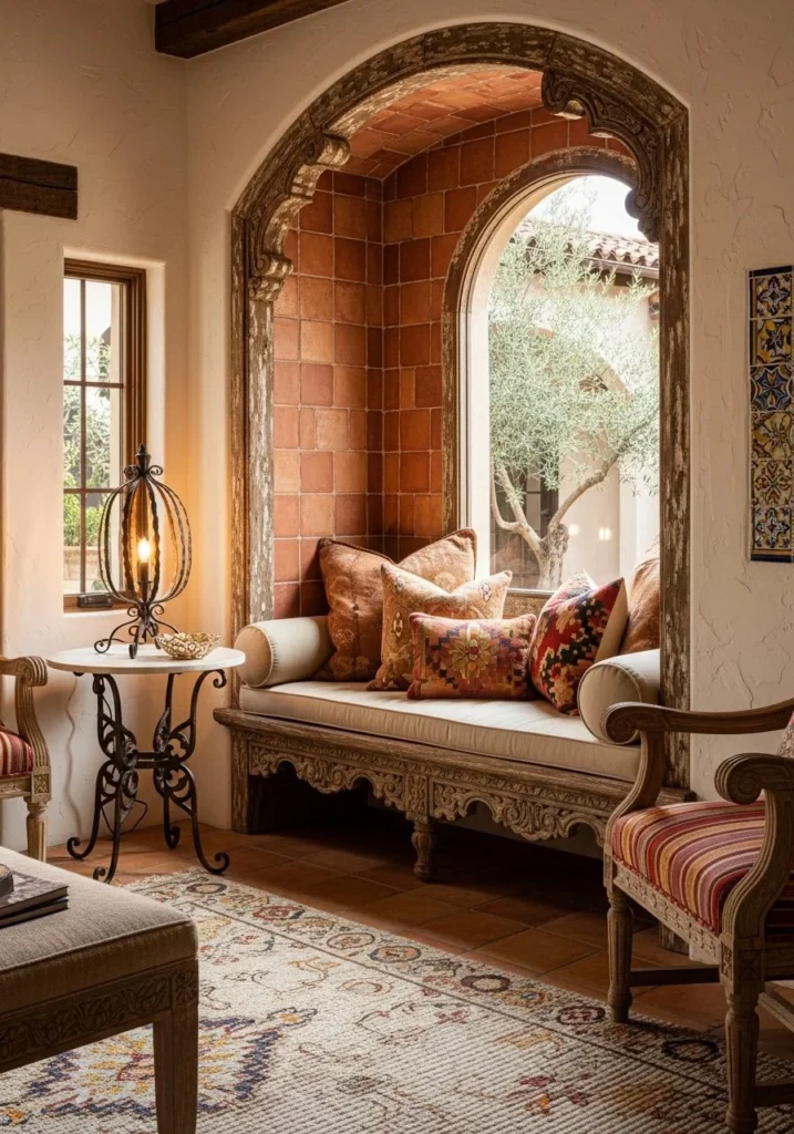 Window Bench Spanish Cozy Seating Corner