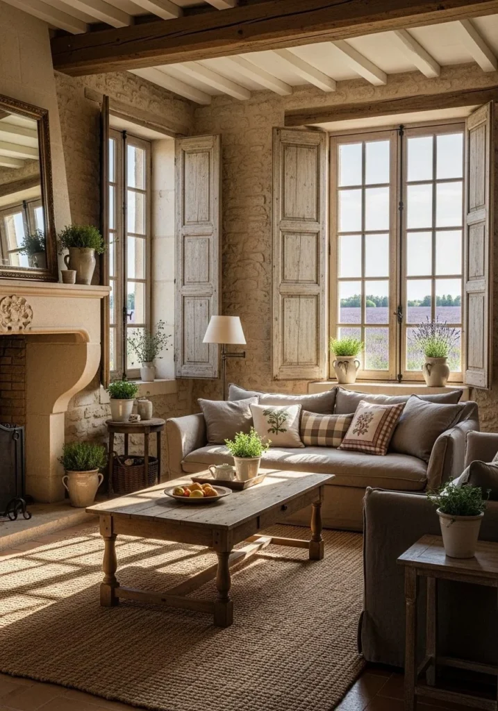 Wooden Shutters for Authentic French Country Character