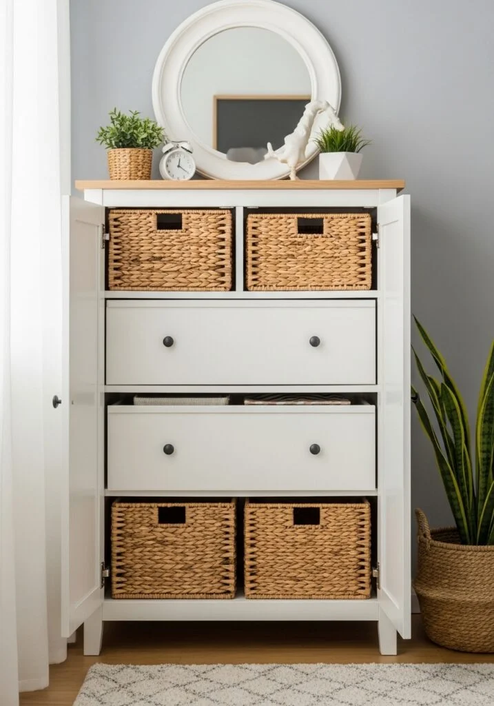 Woven Baskets for Hidden Storage