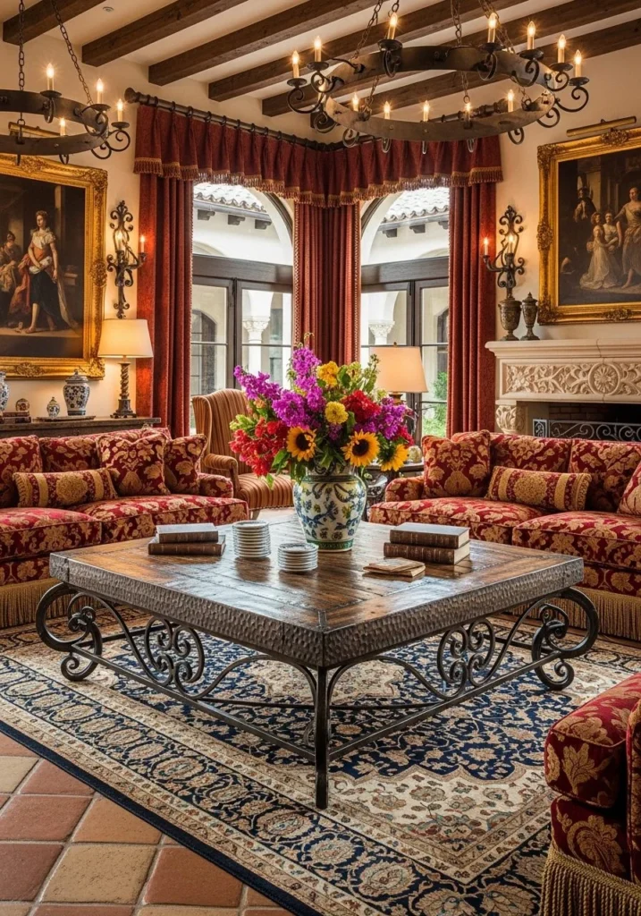 Wrought Iron Coffee Table Statement