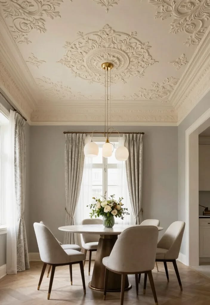 Add Decorative Ceiling Medallions for Architectural Detail
