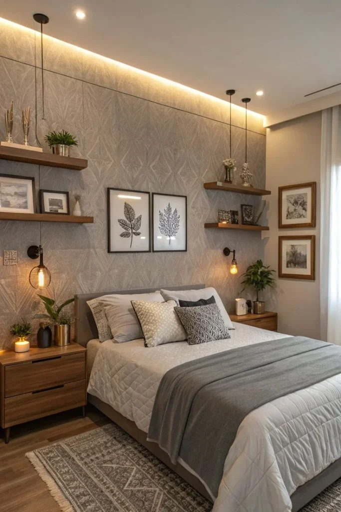 Add Floating Shelves for a Clean Modern Display