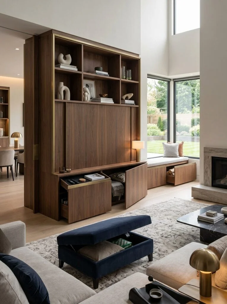 Add Hidden Storage Solutions luxury home decor