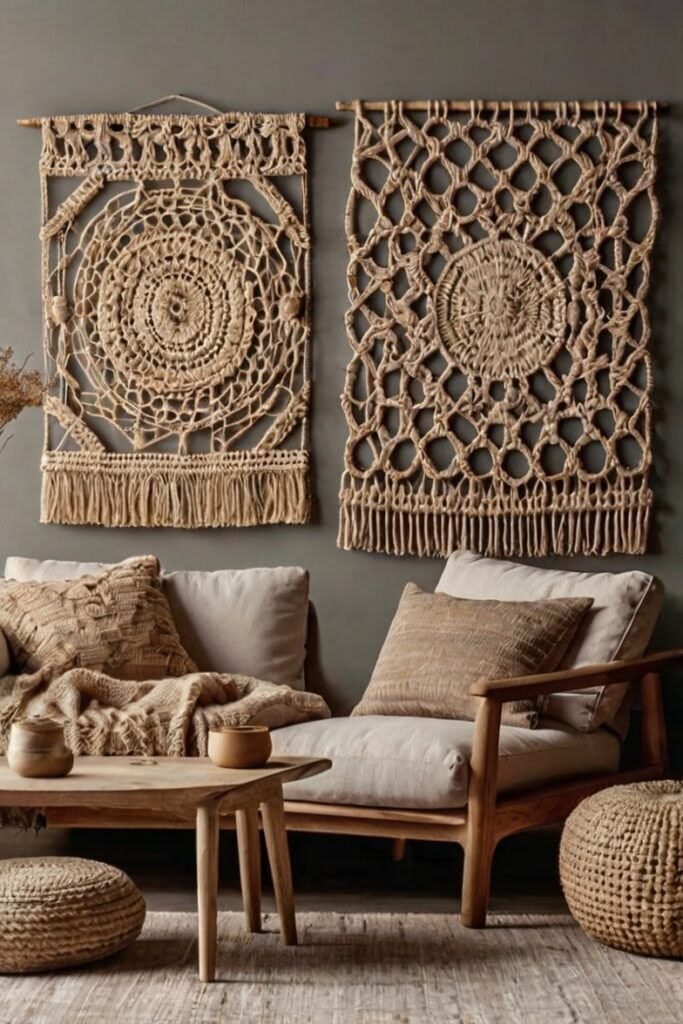 Add Macrame Wall Decor for Artistic Texture