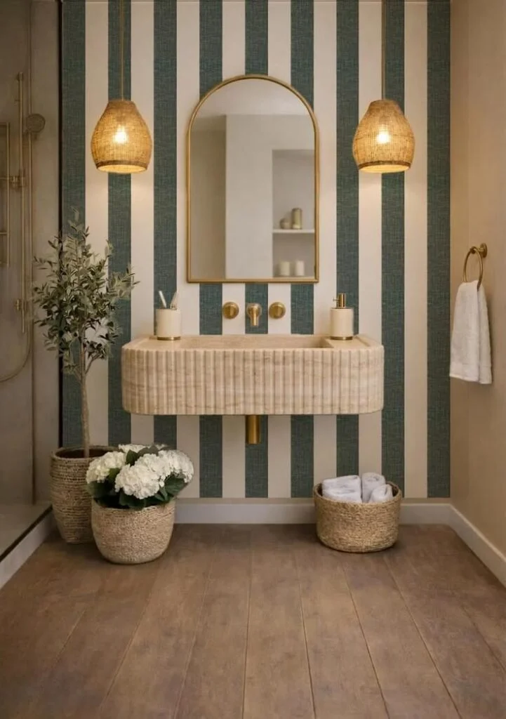 Add Peel-and-Stick Wallpaper for Instant Luxury