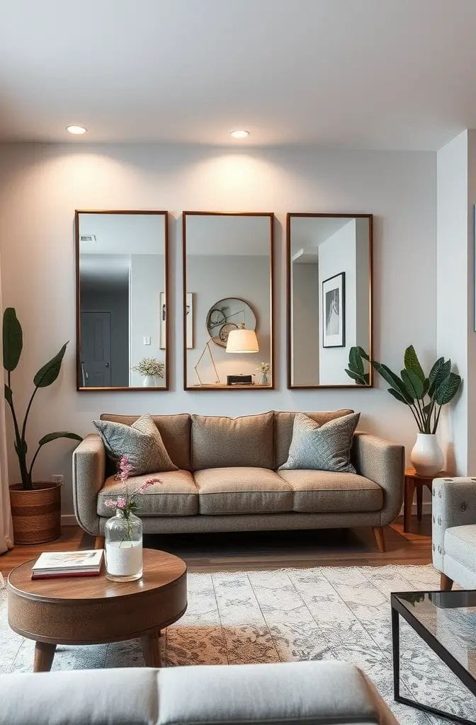 Add a Large Mirror to Make the Room Feel Bigger