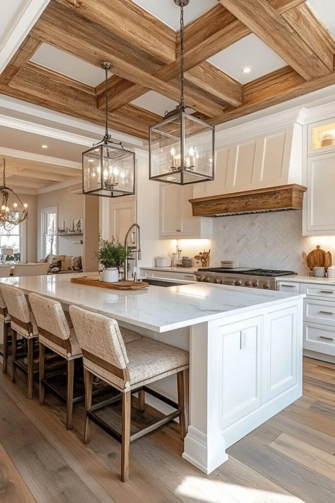 Add a Marble Backsplash That Reaches the Ceiling