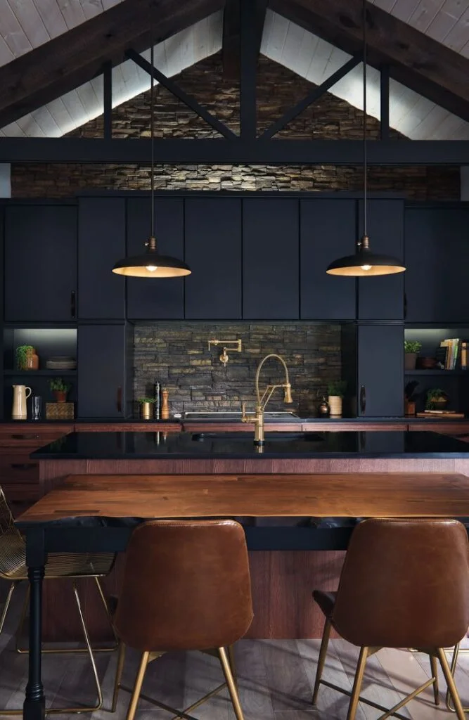 Black & Brass Modern Kitchens