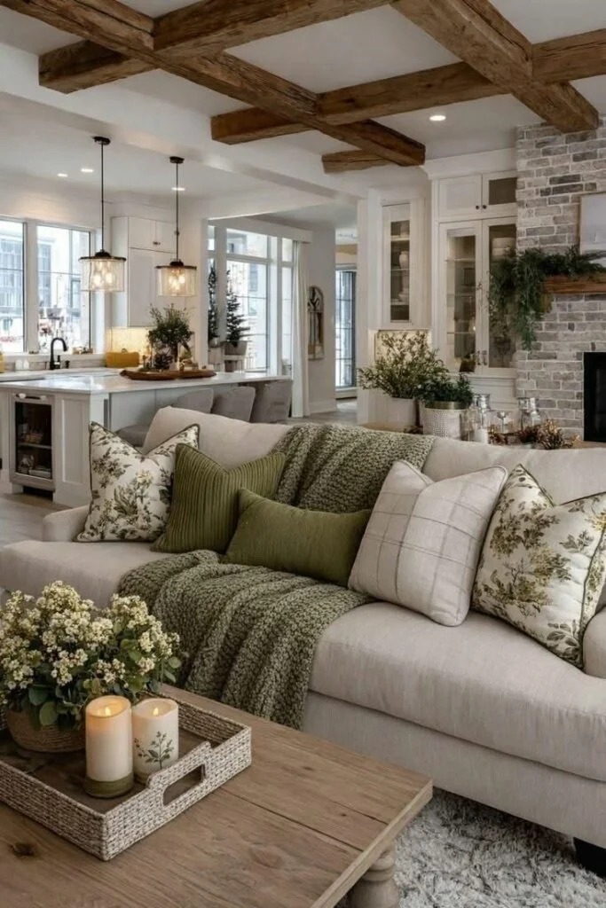 Bring Nature Indoors with Soft Greenery and Olive Branches