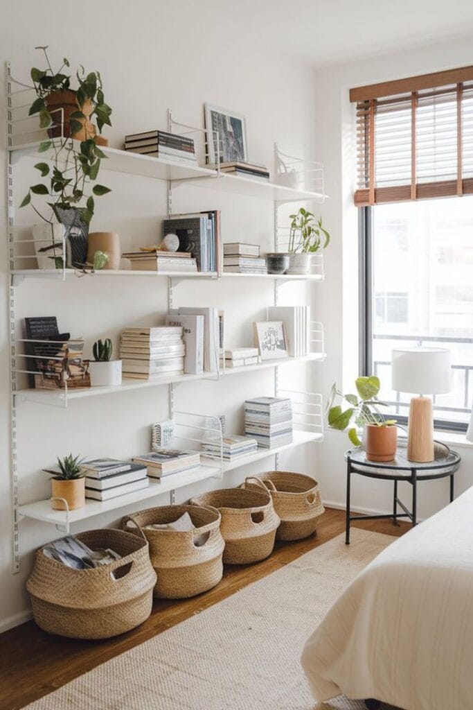 Compact Modular Shelving Units Affordable Minimalist Studio Apartment Ideas 2026