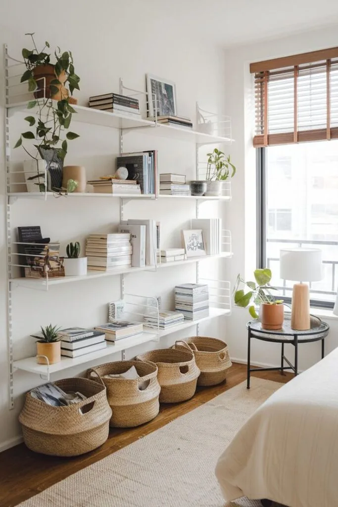 Compact Modular Shelving Units Affordable Minimalist Studio Apartment Ideas 2026