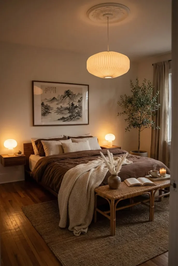 Cozy Earth-Tone Bedroom Retreat