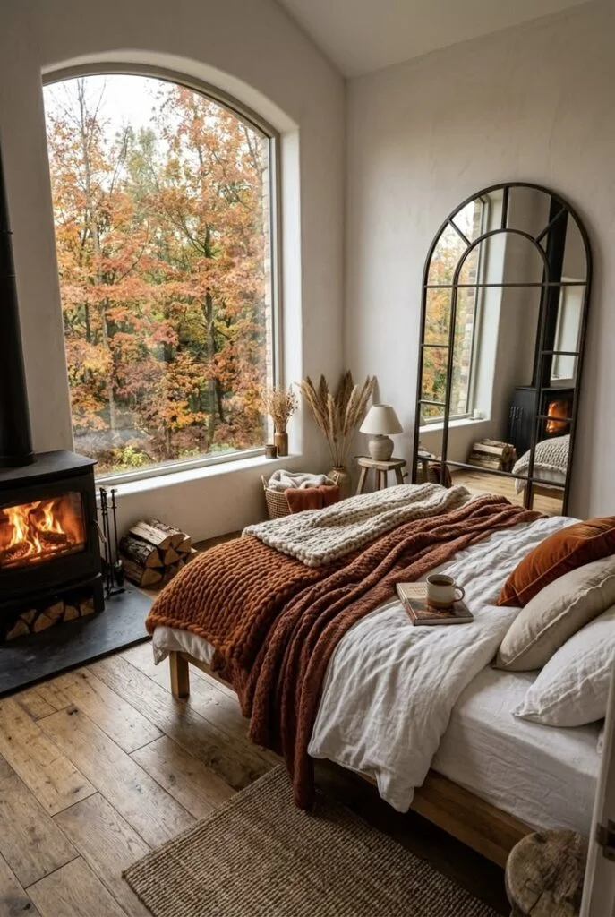 Cozy Fireplace Bedroom Ambiance