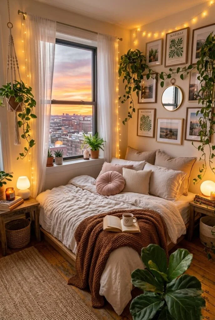 Cozy Small Bedroom Space-Saving Design