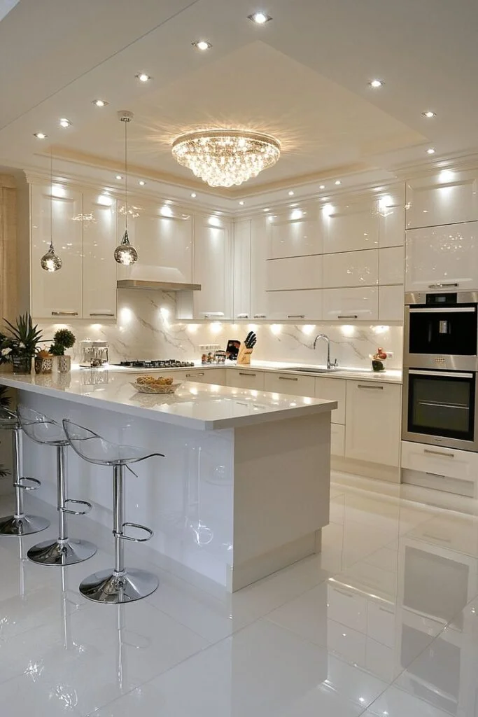 Create a Modern Luxury White Kitchen With Hidden Lighting