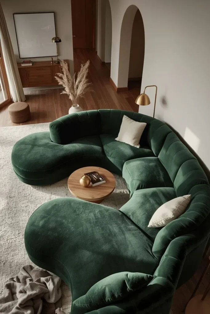 Curved Modern Sofa for Elegant Flow