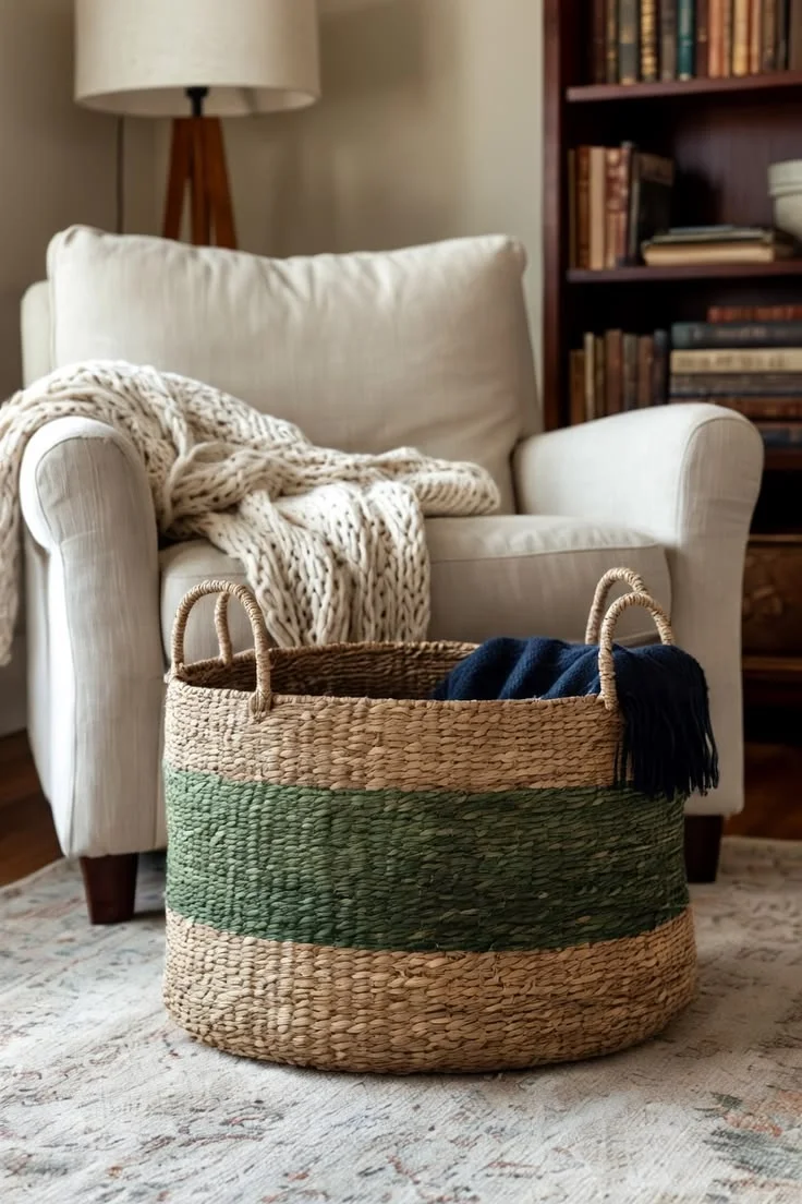 Decorate with Oversized Woven Baskets for Texture and Storage