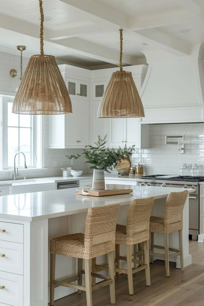 Design a Coastal Luxury White Kitchen With Breezy Elegance