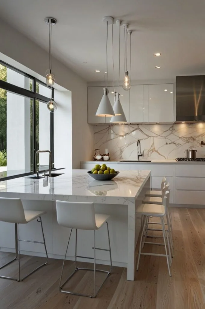 Design a Modern Minimalist White Kitchen With Hidden Storage