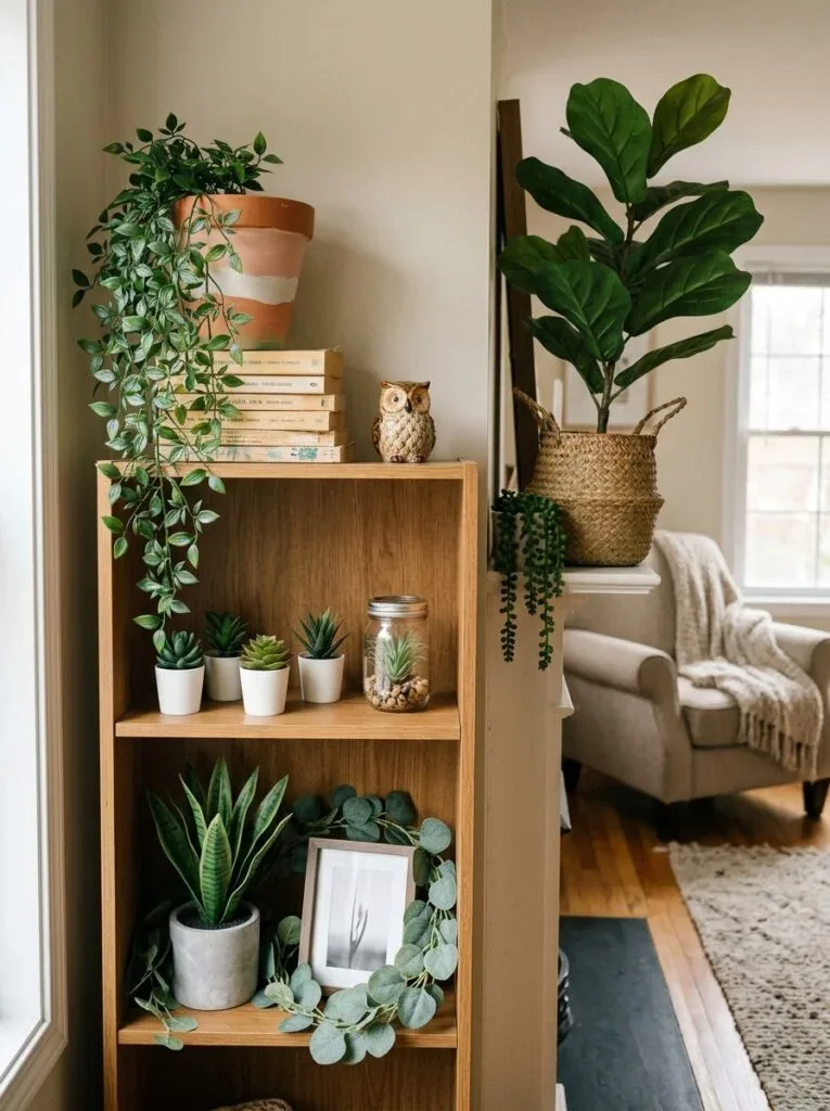 Fake or Low-Quality Plants Cheap Home Decor Ideas