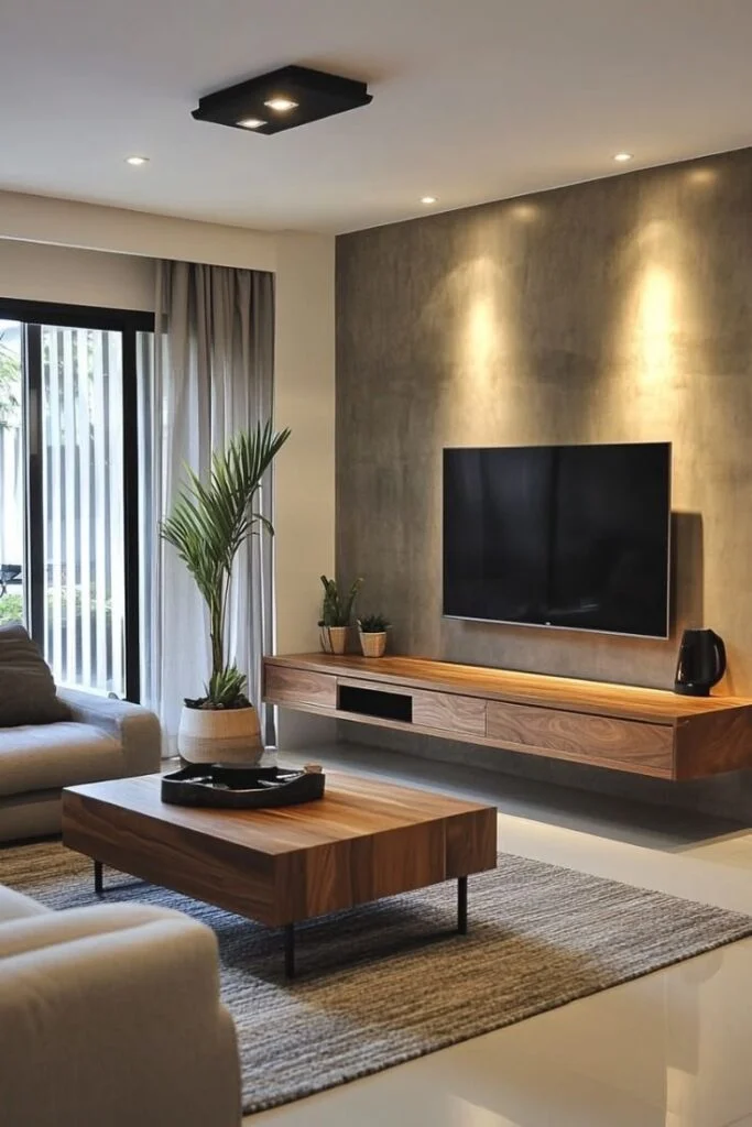Floating Wall-Mounted TV Unit