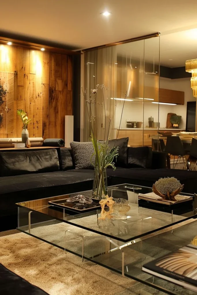 Glass & Reflective Surfaces Luxury Small Apartment