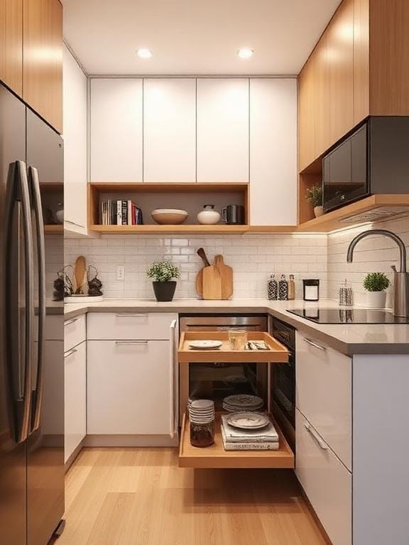 Hidden Kitchen Pull-Out Storage