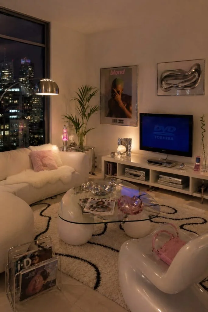 Incorporate Glass and Acrylic Furniture for Visual Lightness