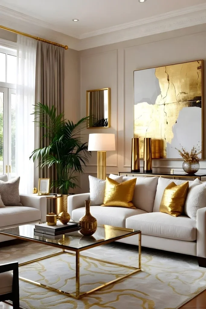 Incorporate Gold and Brass Accents for Elegant Warmth