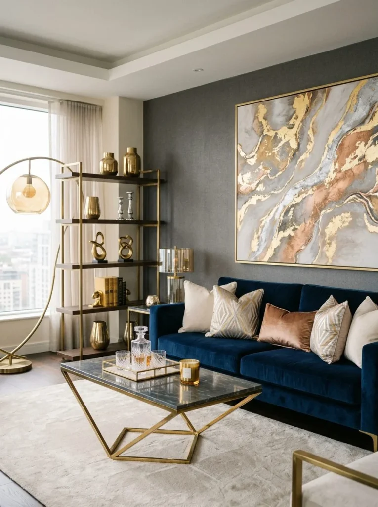 Incorporate Metallic Accents luxury home decor