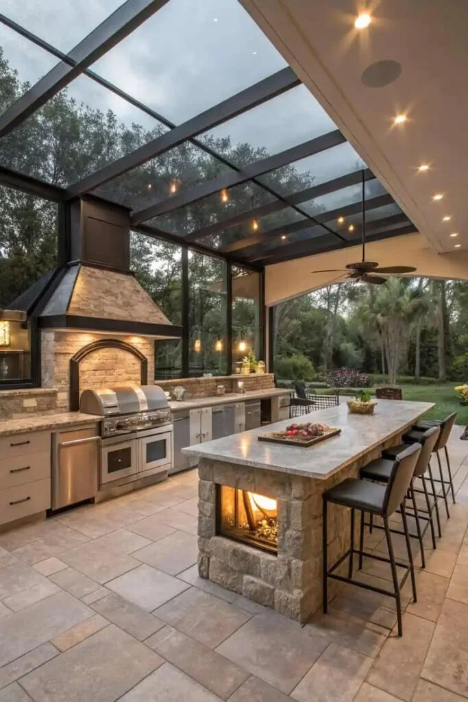 Indoor-Outdoor Kitchen Flow