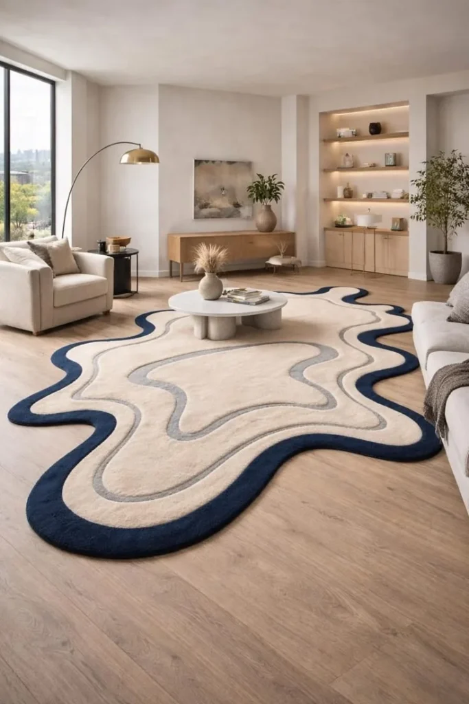 Large-Scale Geometric Pattern Rugs