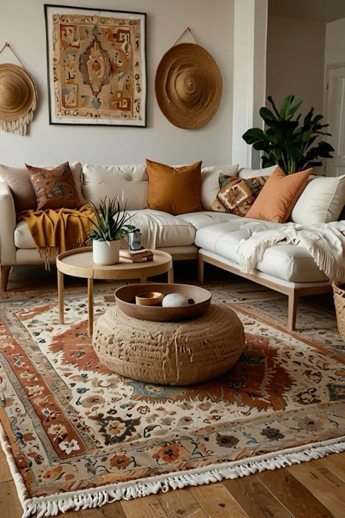 Layer Rugs for a Cozy Boho Floor Look